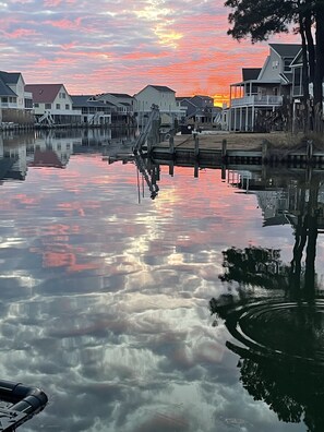 View from the backyard.  Spectacular sunsets