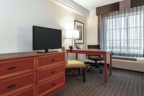 Desk and TV