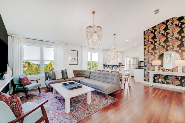 Spacious, modern living area