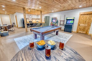 So much fun to be had! Pool table, poker, video games and more!