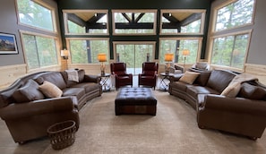 Spacious Living Room, with ample elegant, comfortable seating