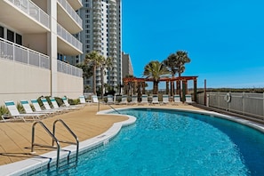 Go for a swim in the beach side pool