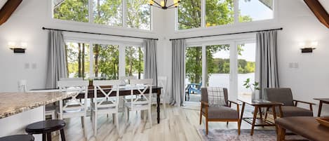 Main Level Lake View | A-Frame | Double Sliding Glass Patio Doors 