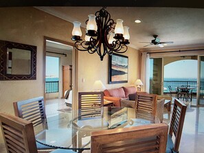 Spacious living and dining area