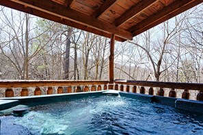 Hot tub your cares away while enjoying nature.