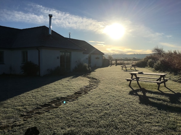 A frosty morning.