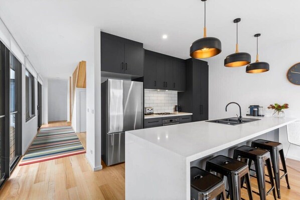 Fully-stocked designer kitchen