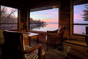Amazing view from inside the cabin!