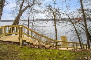 The new steps and dock make for easy access to the water.