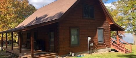 Back Deck and Main Entry - Entry to main cottage and back deck.