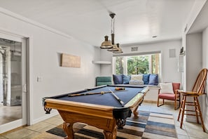 Game room with reading nook