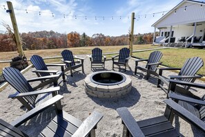 Firepit with enough seating for the entire group