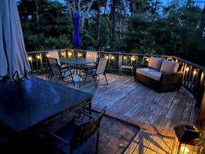 patio/deck at night