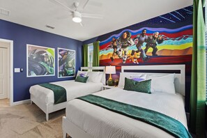 The ‘Lightyear’. Two Queen Beds with adjacent full bathroom
