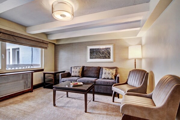 Relax and unwind in the living area.