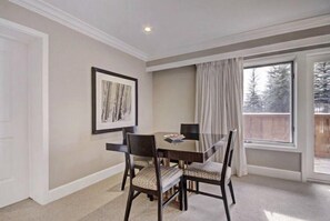 Enjoy your meals around the dining table.