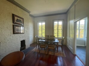 Dining area overlooking Chatham PArk