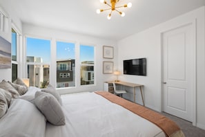 Master Bedroom with Desk and Samsung Smart TV