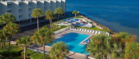 Aerial View of Onsite Pool