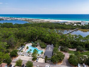 Aerial of Community Pool and Beach Access!