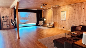 Living room with projector