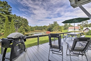 Furnished Deck | Mill Pond Views | Charcoal Grill