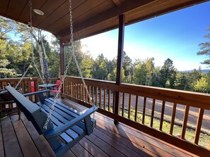 The porch swing is the best seat in the house for AM coffee & PM sunsets