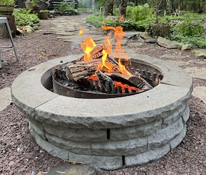 Enjoy a fire in our outdoor fire pit.
