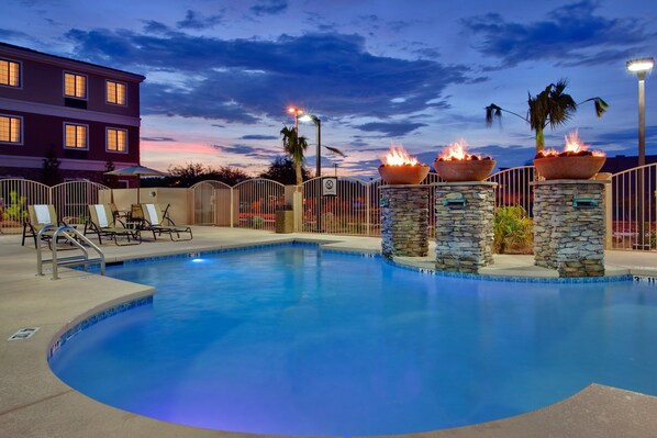 Lounge around the pool after a day of adventure.