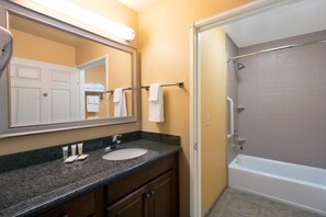 Get ready for your day in the bathroom.