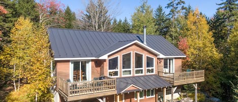 Aerial view of the house