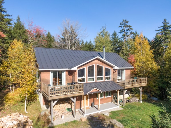 Aerial view of the house