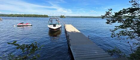 Generous dock for enjoying the lake