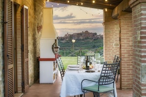 View of Montisi while dining outdoor