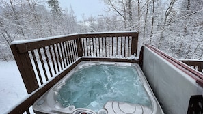 Private Hot Tub on the back balcony
