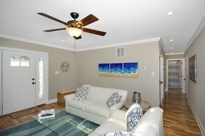 Front entrance and living room