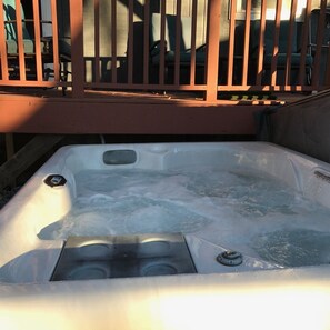 Private hot tub off 519 deck