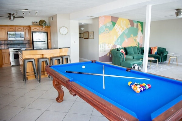 Game of Pool anyone? Challenge your family and friends to a little competition on our pool table! We provide all of the supplies necessary. You bring the FUN and the LAUGHTER!