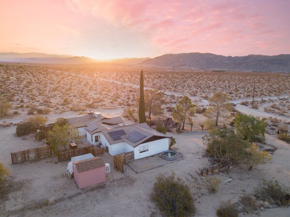 Your retreat sits on the outskirts of Joshua Tree National Park.