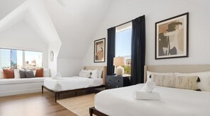 3rd floor double queen bedroom w day bed and incredible views!