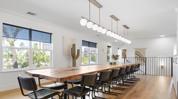 17 foot custom dining table with seats for 18!