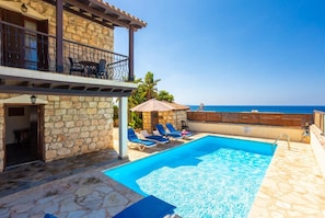 Beautiful villa with private pool, terrace, and garden with sea views