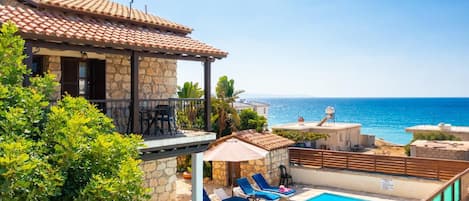 Beautiful villa with private pool, terrace, and garden with sea views