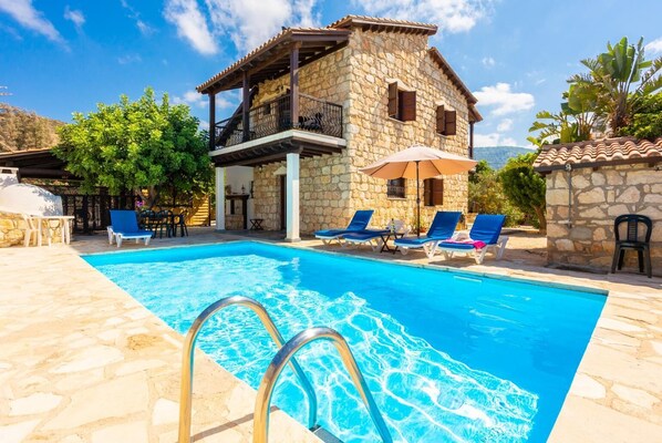 Beautiful villa with private pool, terrace, and garden with sea views