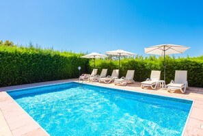 Private pool, terrace, and garden