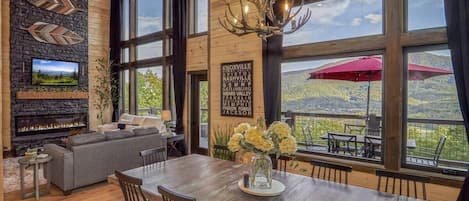 Gorgeous views from the open concept kitchen and living room. Mountain modern design throughout.