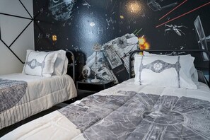 Kids will sleep with their head in the stars