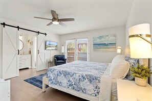 Master Bedroom with King bed and Balcony