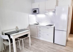 Dining area and kitchen