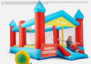 OPTIONAL BOUNCE HOUSE.  SEE LISTING FOR PRICING AND DETAILS.